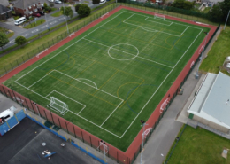 Phoenix Centre Swansea sand-filled astroturf pitch construction by Blakedown