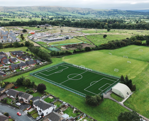 Ribblesdale High School 3G pitch construction in Clitheroe by Blakedown