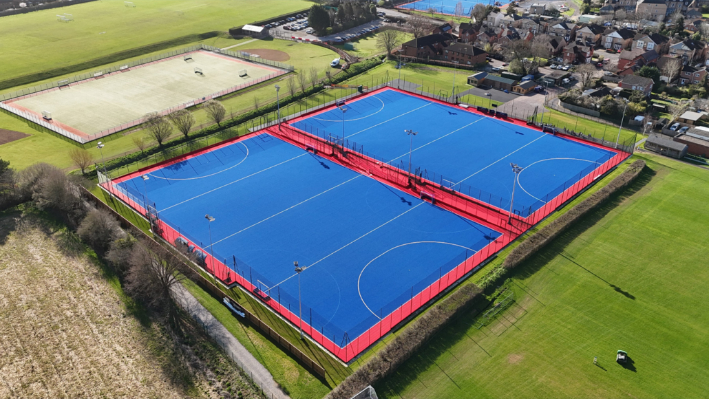 Taunton School hockey pitch construction by Blakedown (aerial shot) Taunton School hockey pitch construction by Blakedown (aerial shot)