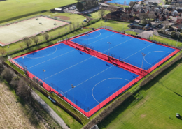 Taunton School hockey pitch construction by Blakedown (aerial shot)