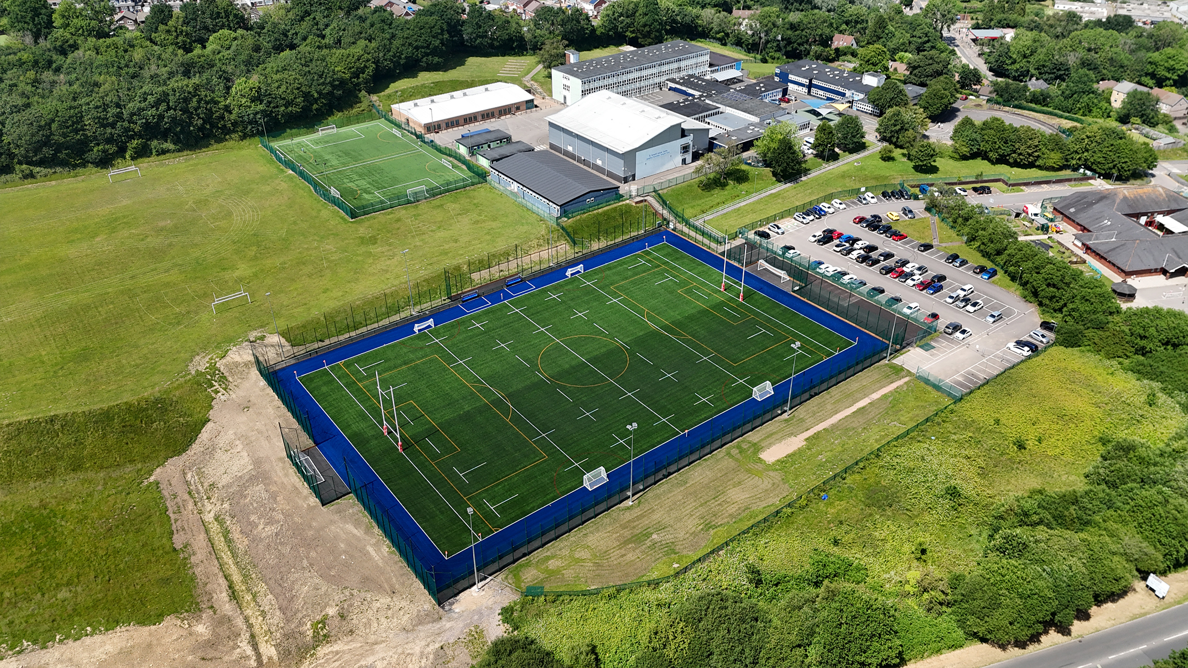 3G pitch construction at St. Cenydd Community School in Caerphilly, by Blakedown Sport & Play 3G pitch construction at St. Cenydd Community School in Caerphilly, by Blakedown Sport & Play
