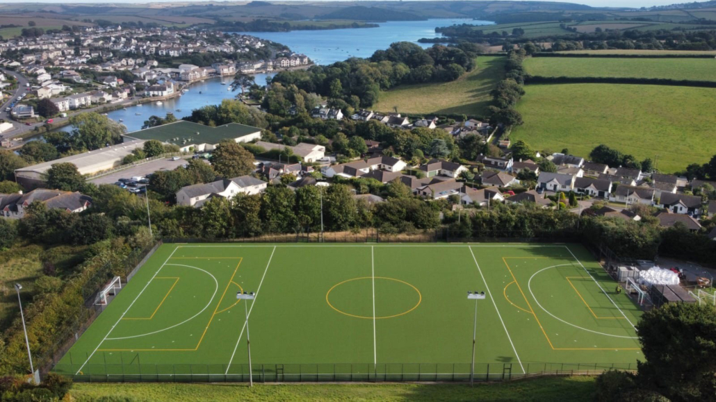 Kingsbridge Community College, Devon - astroturf hockey pitch built by Blakedown Kingsbridge Community College, Devon - astroturf hockey pitch built by Blakedown