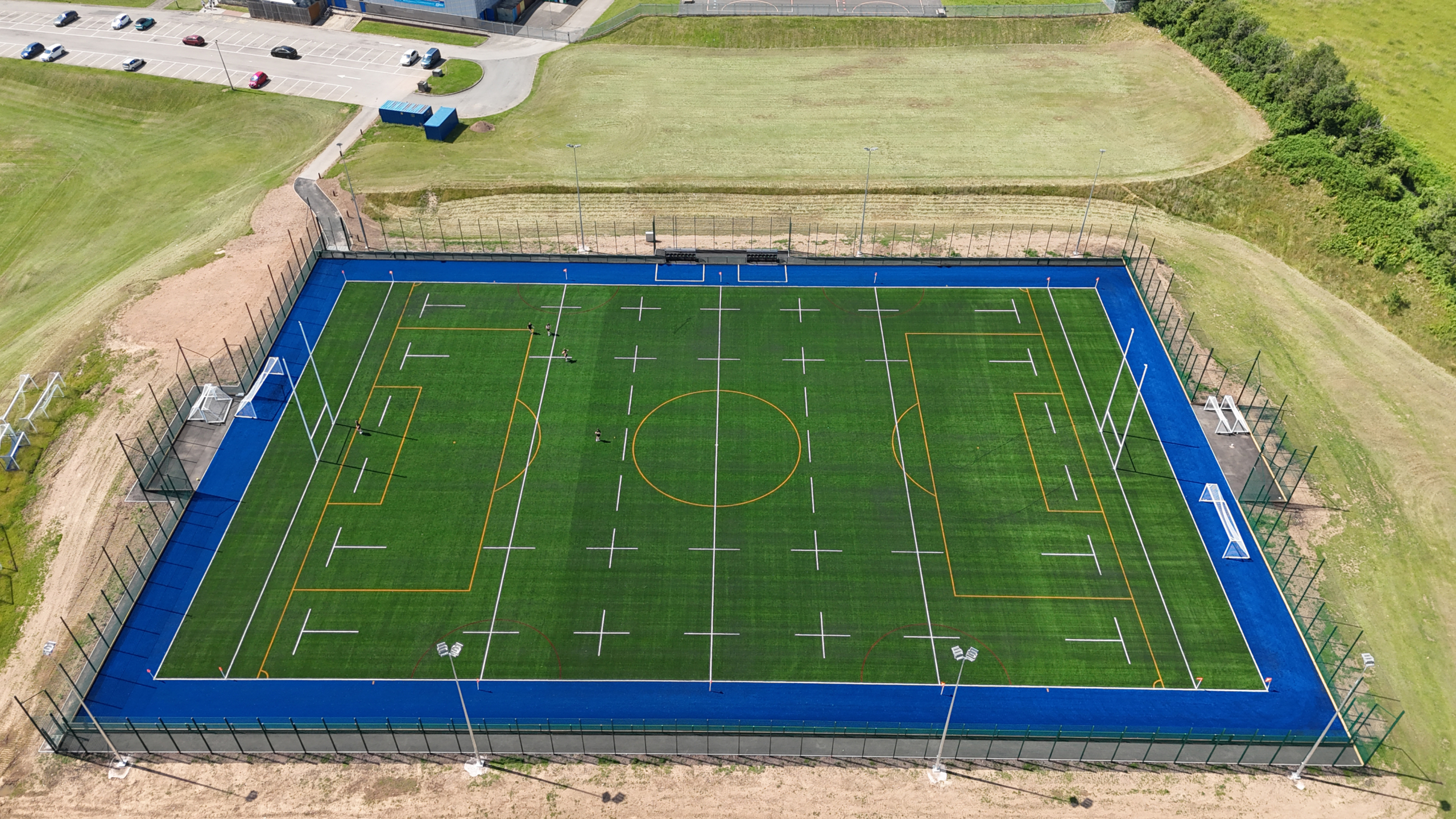 Risca Leisure Centre 3G pitch construction by Blakedown Sport & Play Risca Leisure Centre 3G pitch construction by Blakedown Sport & Play