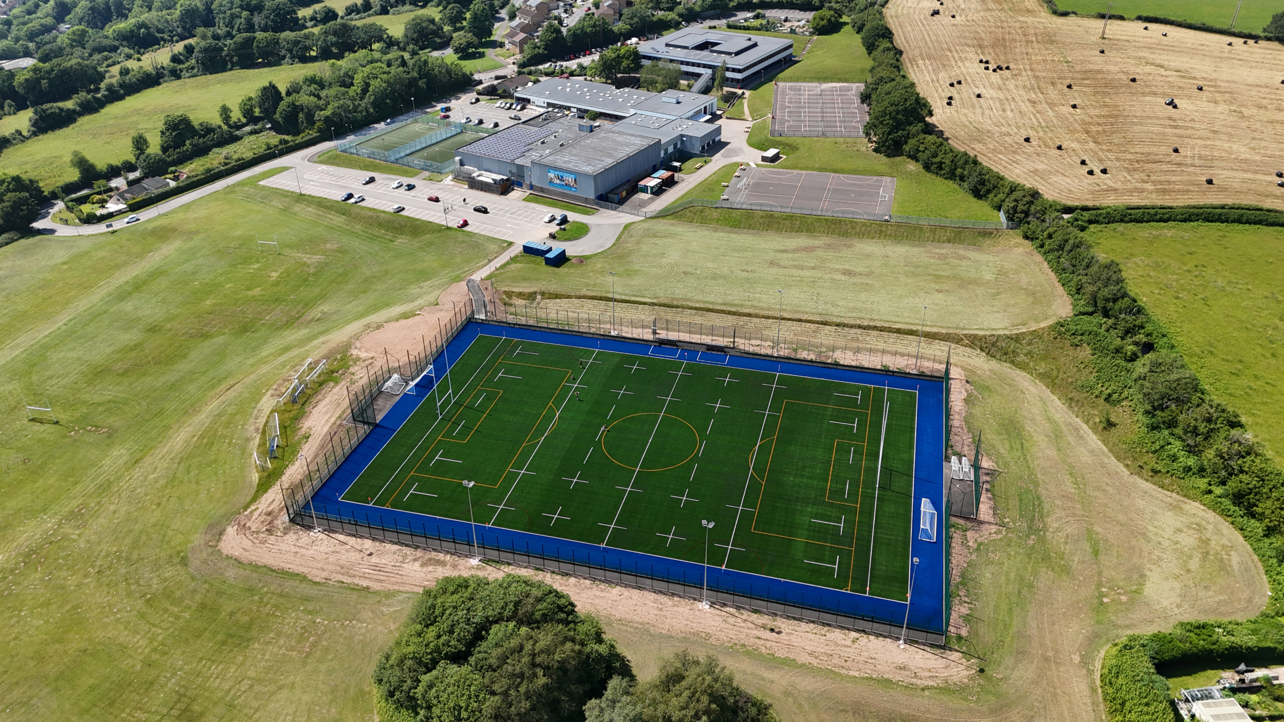 Risca Leisure Centre 3G pitch construction by Blakedown Sport & Play Risca Leisure Centre 3G pitch construction by Blakedown Sport & Play